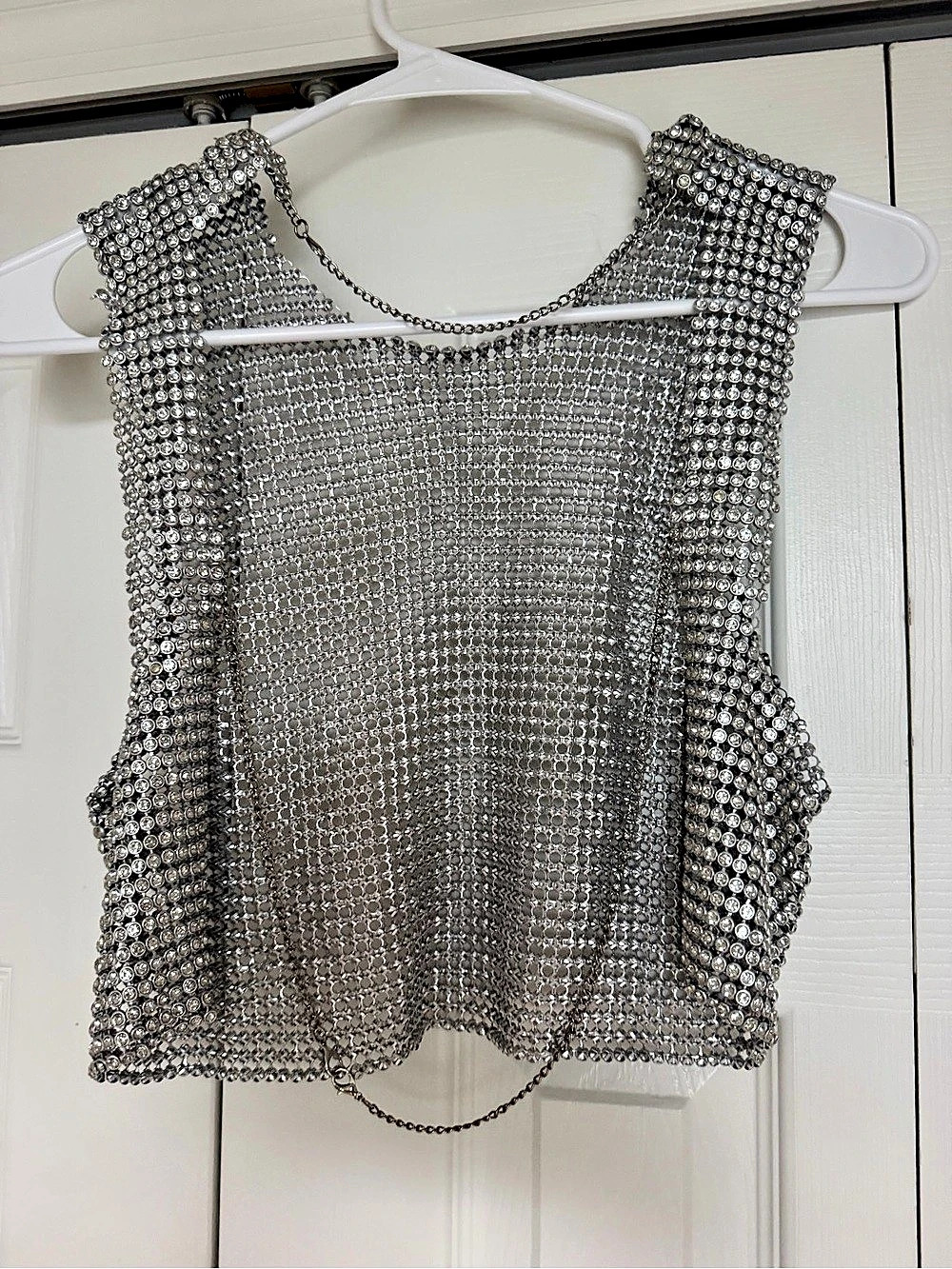 12th Tribe She'Small a Gem Silver Rhinestone Tank Small - Picture 4 of 9